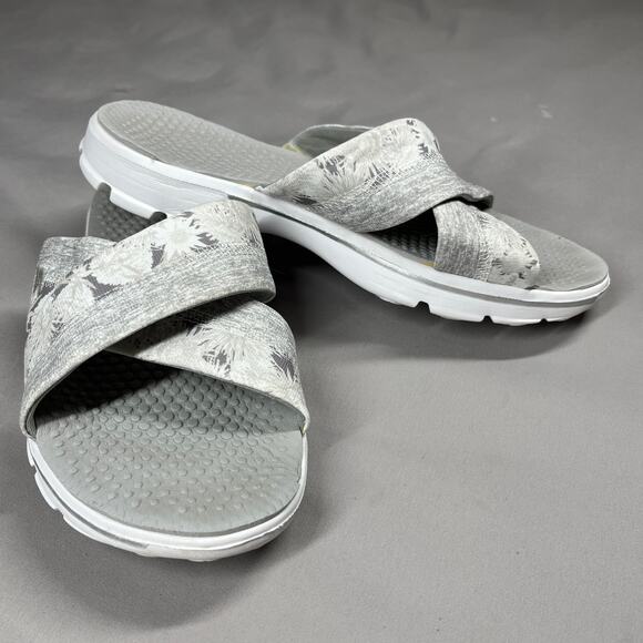 Skechers GOwalk 3 Fiji Slide Sandals Womens Size 10 Goga Mat Footbed Comfort - Picture 1 of 8